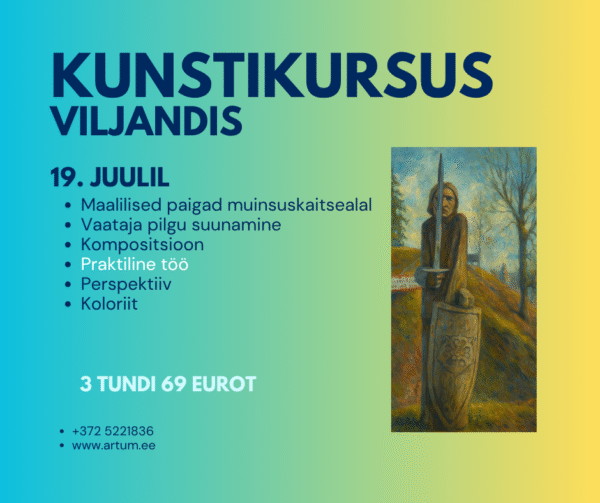 Kunstikursus täiskasvanutele 69 eurot