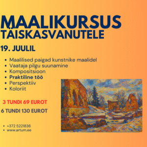 Maalikursus täiskasvanutele 19. juulil Viljandis